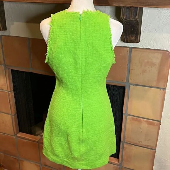 ZARA TEXTURED DRESS NEON GREEN, Bloggers favorite, S! - Picture 6 of 8